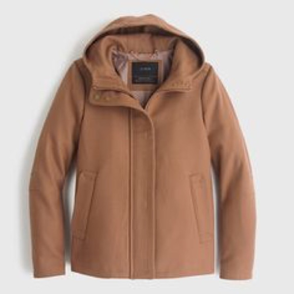 NWT J.Crew Melton Wool Bib Coat Size 6